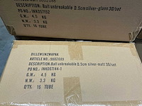 Partij kerstballen unbreakable&seamless d5cm silver glans&matt 30/tube (115 tubes) - afbeelding 4 van  4