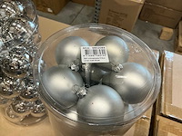 Partij kerstballen unbreakable&seamless d5cm silver glans&matt 30/tube (115 tubes) - afbeelding 2 van  4
