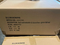 Partij kerstballen unbreakable&seamless d5cm silver glans&matt 30/tube (115 tubes) - afbeelding 3 van  4