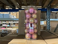 Partij kerstballen unbreakable&seamless d7cm 2-tone pearly 24/tube (104 tubes) - afbeelding 1 van  4