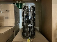 Partij kerstballen unbreakable&seamless d7cm black 24/tube (32 tubes) - afbeelding 1 van  5