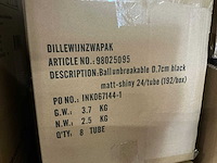 Partij kerstballen unbreakable&seamless d7cm black 24/tube (32 tubes) - afbeelding 5 van  5