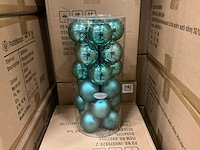 Partij kerstballen unbreakable&seamless d7cm l.blue 24-tube (40 tubes) - afbeelding 1 van  2
