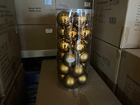 Partij kerstballen unbreakable&seamless d7cm ochre matt-shiny 24/tube (26 tubes) - afbeelding 1 van  4