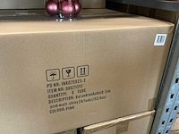 Partij kerstballen unbreakable&seamless d7cm pink matt-shiny 24/tube (80 tubes) - afbeelding 3 van  3