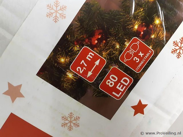 Partij kerstdecoratie o.a. kunstkerstbomen en kerstballen - afbeelding 7 van  12