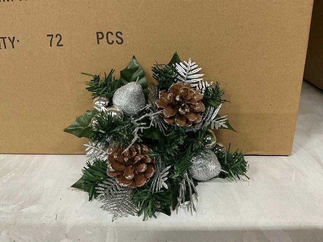 Partij kerstkransjes d7,6/18cm (144x) - afbeelding 1 van  3