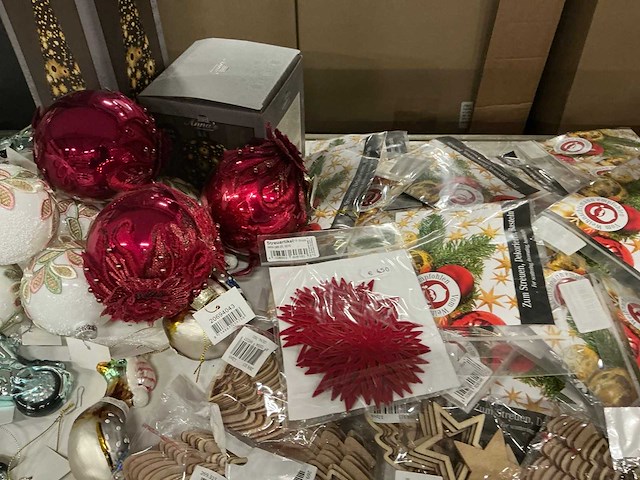 Partij kerstornamenten/kerstboomhaakjes/decoratiemateriaal (200x) - afbeelding 3 van  17