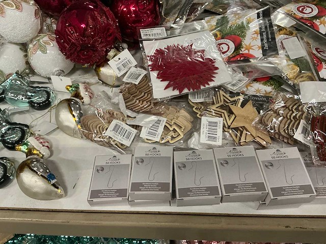 Partij kerstornamenten/kerstboomhaakjes/decoratiemateriaal (200x) - afbeelding 4 van  17