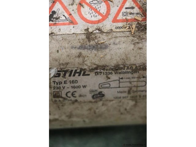 Partij kettingzagen, diverse merken o.a. dewalt type dw391, bosch type ake 30 s & stihl type e 160 - afbeelding 11 van  11