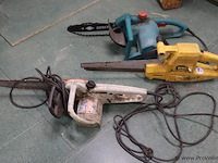 Partij kettingzagen, diverse merken o.a. dewalt type dw391, bosch type ake 30 s & stihl type e 160