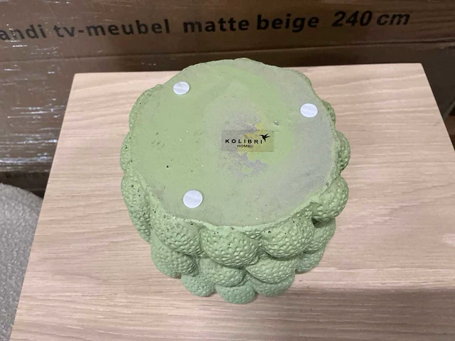 Partij kolibri home potten lime 12x12cm (66x) - afbeelding 2 van  4