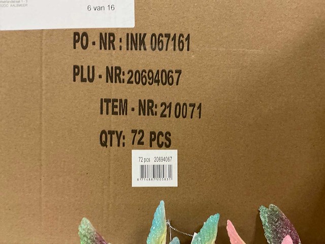 Partij kolibrie kerstornamenten (252x) - afbeelding 3 van  3