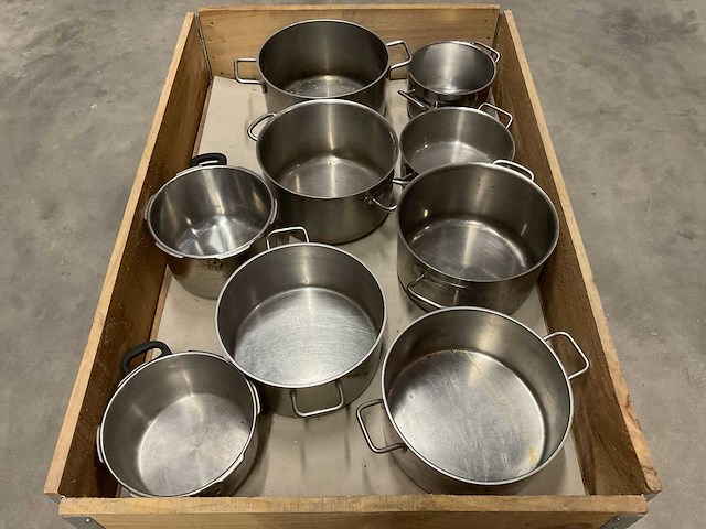 Partij kookpannen, 9 stuks - afbeelding 1 van  3