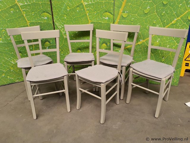 Partij kopidakis stoelen met kussens - 6 stuks - afbeelding 1 van  10