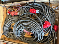 Partij krachtstroom kabels in kist lineax - 5g6 - power flow cable - afbeelding 2 van  2