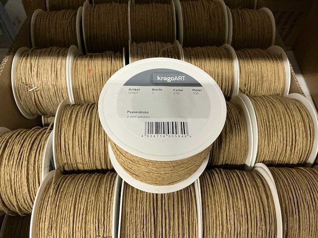 Partij kragoart papierdraad 2mm x 100m (50x) - afbeelding 1 van  2