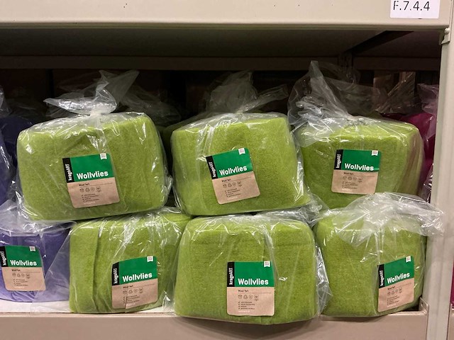 Partij kragoart wollvlies 150mm/5m (77x) - afbeelding 6 van  11