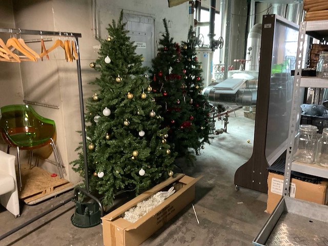 Partij kunst kerstbomen, 4 stuks - afbeelding 1 van  3