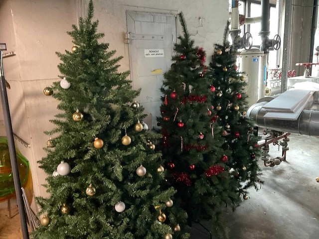 Partij kunst kerstbomen, 4 stuks - afbeelding 3 van  3