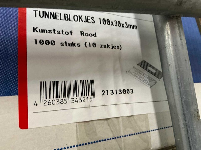 Partij kunstof tunnelblokjes/keggen - afbeelding 4 van  12