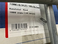 Partij kunstof tunnelblokjes/keggen - afbeelding 4 van  12