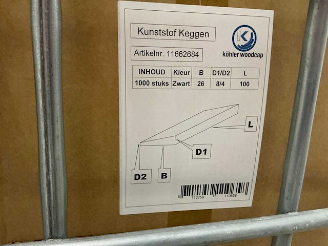 Partij kunstof tunnelblokjes/keggen - afbeelding 11 van  12