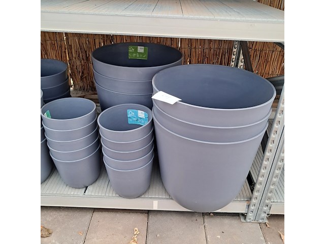 Partij kunststof bloempotten ts collection - afbeelding 2 van  13