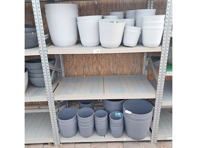 Partij kunststof bloempotten ts collection - afbeelding 1 van  13