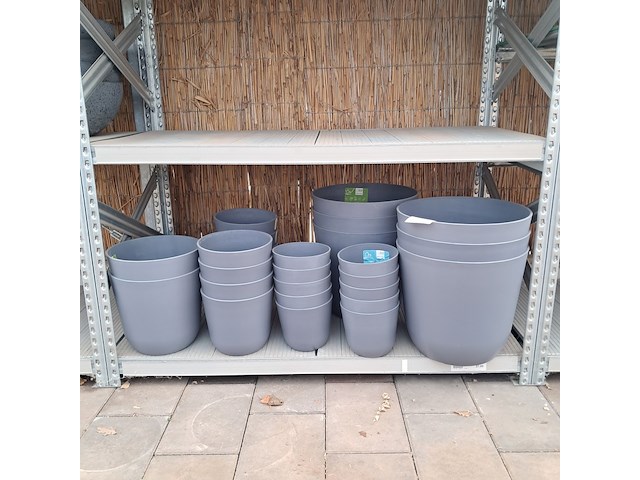 Partij kunststof bloempotten ts collection - afbeelding 7 van  13