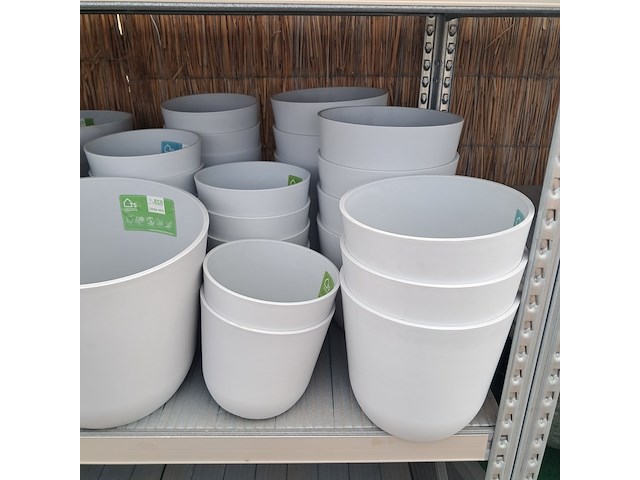 Partij kunststof bloempotten ts collection - afbeelding 10 van  13