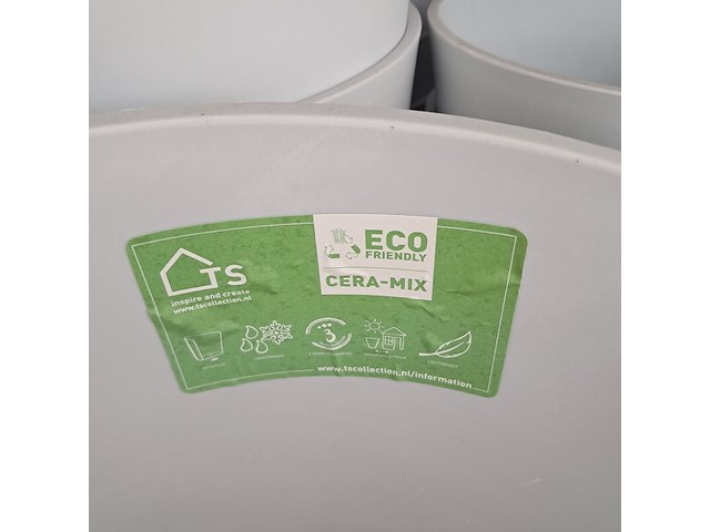 Partij kunststof bloempotten ts collection - afbeelding 11 van  13