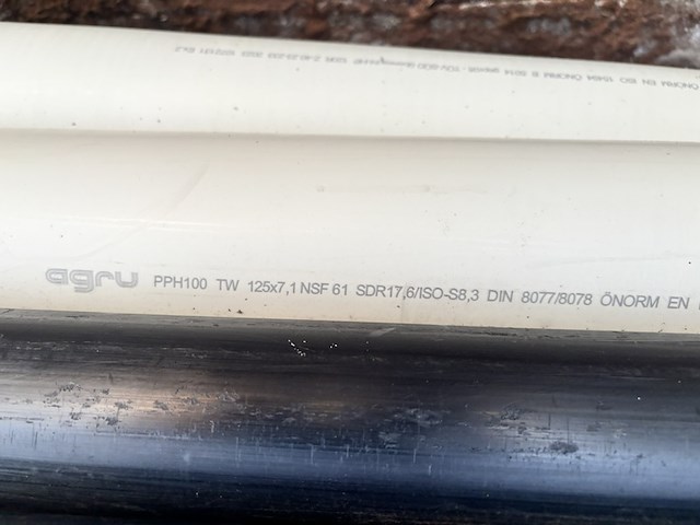 Partij kunststof drukleiding, agru, hdpe / pe100 - afbeelding 3 van  5