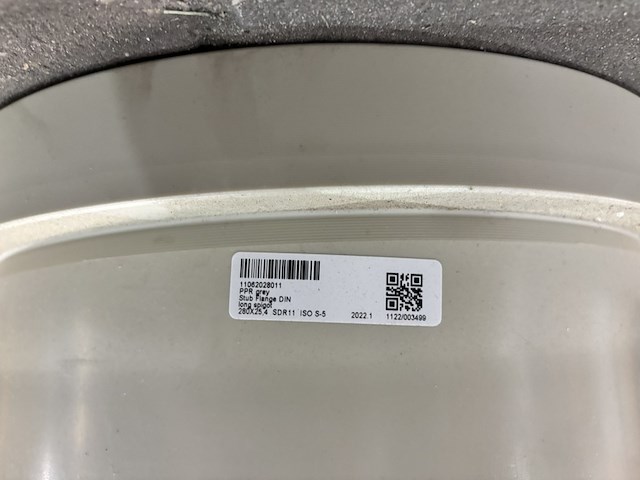 Partij kunststof flensadapters / stalen lasflens (plate flange) | stub flange / short spigot | stub flange long spigot, agru en plasson fusamatic lasmof, zwart - afbeelding 2 van  21