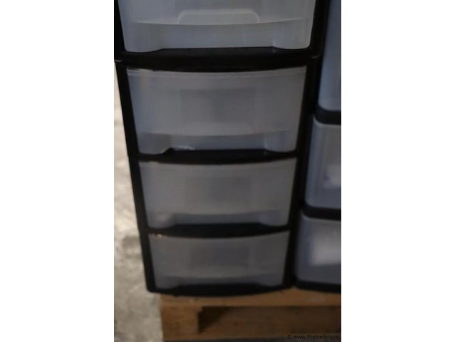Partij kunststof ladekastjes op pallet - afbeelding 10 van  10