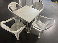 Partij kunststof terrasmeubels, wit - afbeelding 2 van  3