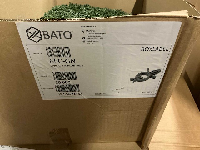 Partij label clip medium green (135000x) - afbeelding 4 van  4