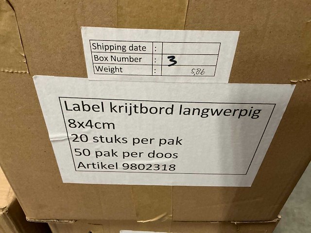 Partij label krijtbord langwerpig 8x4cm (4920x) - afbeelding 3 van  3