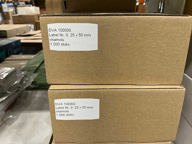 Partij labels nr.0 25x50mm chamois (9000x) - afbeelding 3 van  3