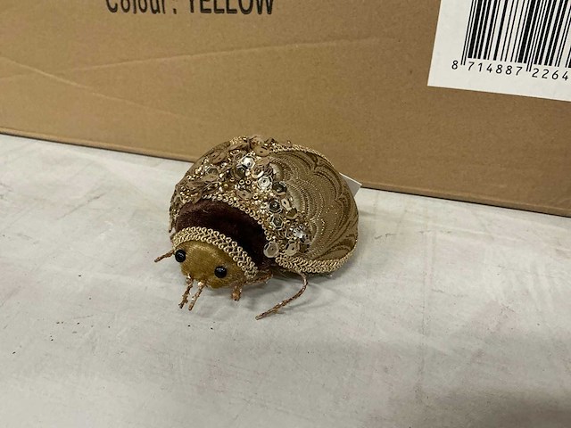Partij ladybird 11cm christmasdeco (144x) - afbeelding 1 van  3