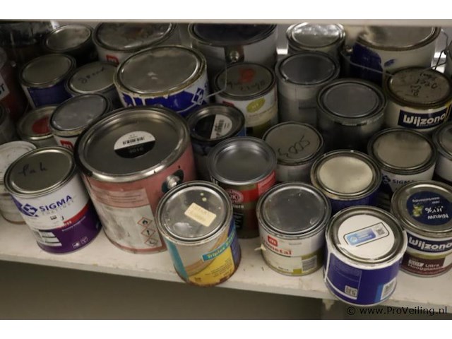 Partij lakverf, diverse soorten en merken o.a. sikkens, wijzonol & sigma - afbeelding 7 van  16
