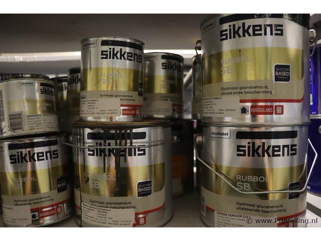 Partij lakverf, diverse soorten en merken o.a. sikkens, wijzonol & sigma - afbeelding 9 van  16