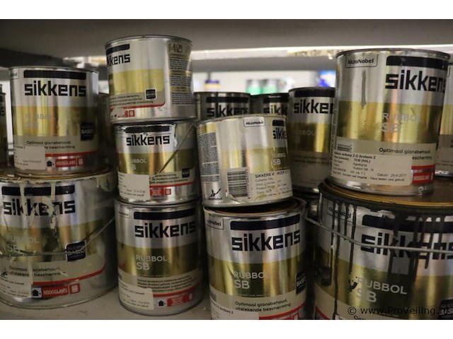Partij lakverf, diverse soorten en merken o.a. sikkens, wijzonol & sigma - afbeelding 10 van  16