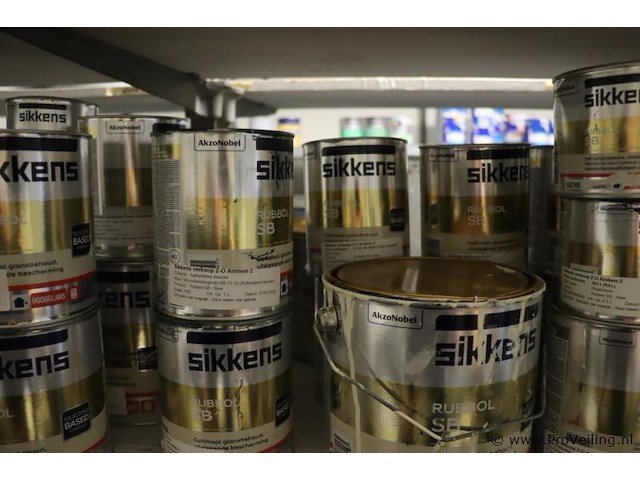 Partij lakverf, diverse soorten en merken o.a. sikkens, wijzonol & sigma - afbeelding 11 van  16