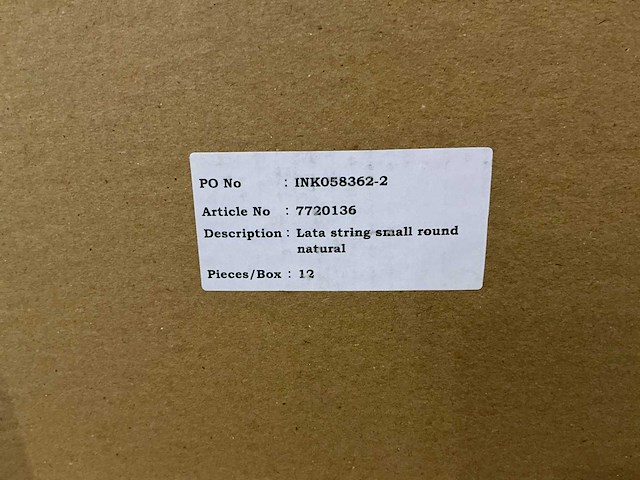 Partij lata string small round natural (504x) - afbeelding 4 van  4