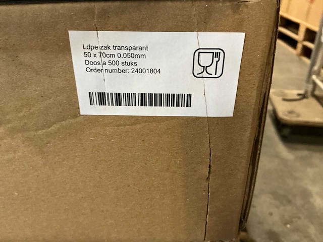 Partij ldpe zakken transparant 50x70cm 0.050mm (2000x) - afbeelding 4 van  4