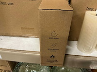 Partij led candles cream rib wax h10/15xø7cm set/2 (48x) - afbeelding 2 van  3