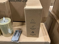 Partij led candles d7/h10/15cm gold rib wax 2/set (120x set) - afbeelding 2 van  6