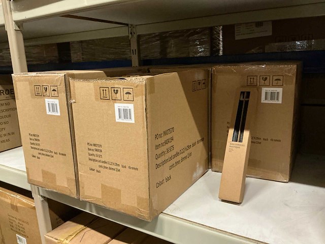 Partij led candles wax black rib ø2,2xh29cm 2/set (166x) - afbeelding 2 van  3