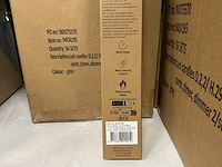 Partij led candles wax grey rib ø2,2xh29cm 2/set (180x) - afbeelding 1 van  3